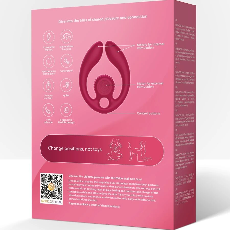SNAIL VIBE - GIZI DUO COUPLES STIMULATOR REMOTE CONTROL BURGUNDY